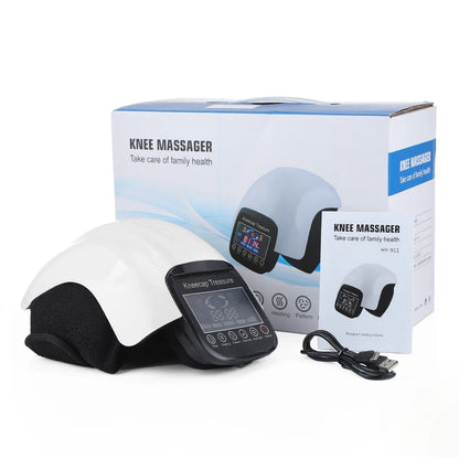 Massageador de Joelho Infravermelho - Compressão Térmica, Vibração e Fisioterapia