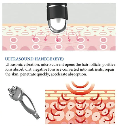 Máquina Hidradermabrasão K 11 em 1 - H2O2 Oxigénio Facial Limpeza Profunda Esfoliação