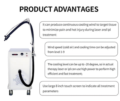 Máquina Air Therapy - Arrefecimento Facial Cryo para Redução de Dor e Anti-Envelhecimento