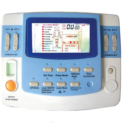 Máquina Terapia Ultrassónica Eletromagnética Pulsada - TENS EMS Fisioterapia 7 Canais Laser