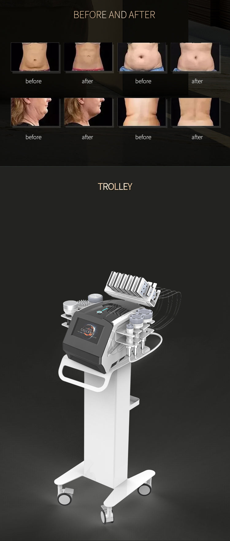 80K Cavitation Vacuum Slimming Device Lymphatic Drainage Lipolaser Dredge Meridians Physiotherapy Multi-function Beauty Machine