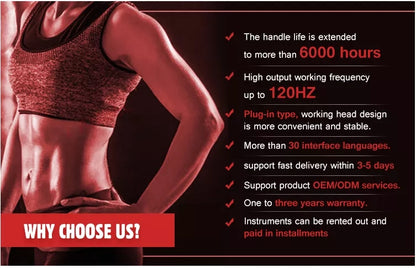 Máquina Body Sculpting Eletromagnética Portátil - Emagrecimento Estimulação Muscular Remoção Gordura