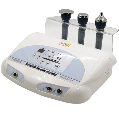 Equipamento Ultrassons Estético Portátil 1MHz - 3 Sondas Rosto e Corpo