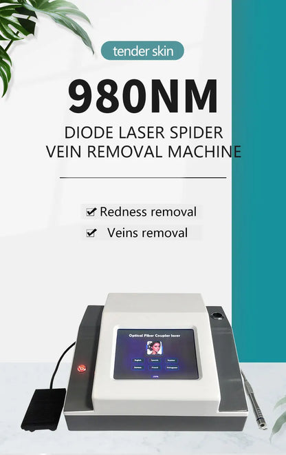 Máquina Laser Diodo 2 em 1 - Remoção Vasos Sanguíneos 980nm Tratamento Vascular