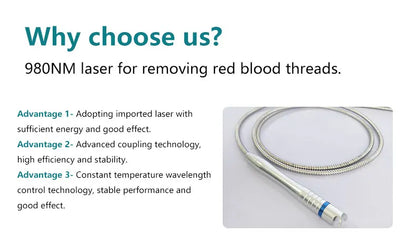 Máquina Laser Diodo 2 em 1 - Remoção Vasos Sanguíneos 980nm Tratamento Vascular
