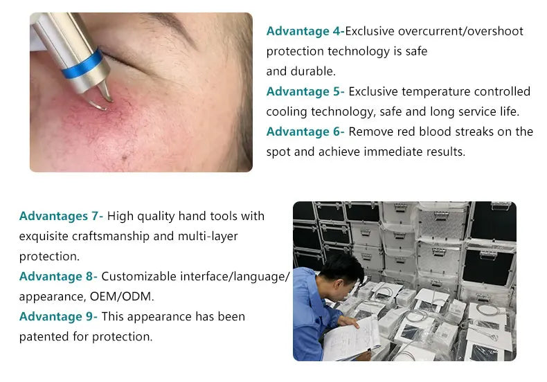 Máquina Laser Diodo 2 em 1 - Remoção Vasos Sanguíneos 980nm Tratamento Vascular