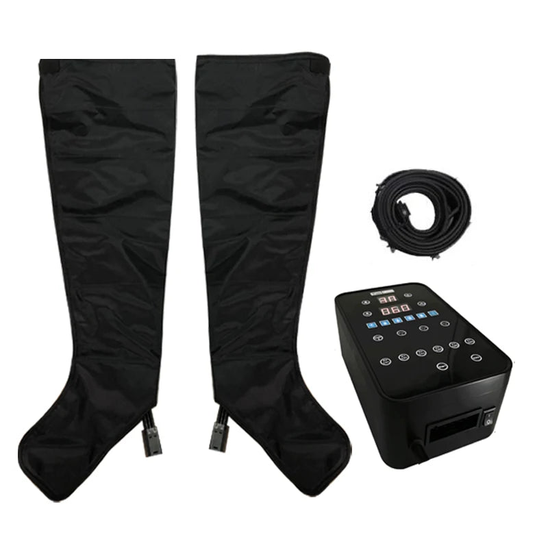 Presoterapia - Massageador de Pernas com Compressão de Ar 6 Câmaras e LCD