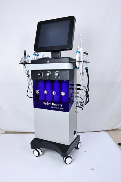 Máquina Hidrodermabrasão 15 em 1 - Oxigénio CO2 Bolhas Hydra Dermabrasão Facial Beleza