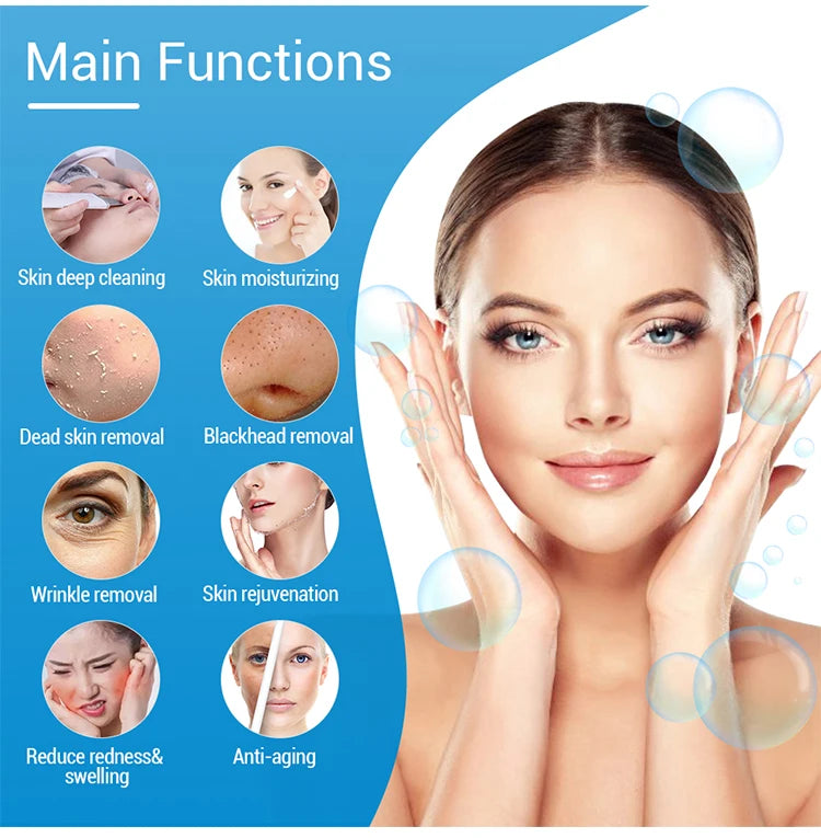 Máquina Hidrodermabrasão 15 em 1 - Oxigénio CO2 Bolhas Hydra Dermabrasão Facial Beleza