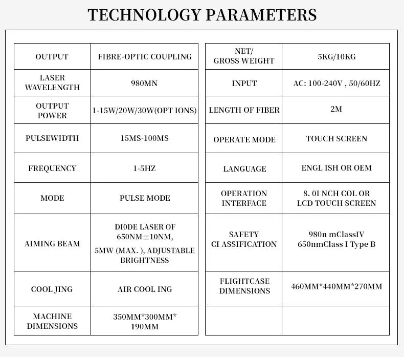 Máquina Laser Diodo 2 em 1 - Remoção Vasos Sanguíneos 980nm Tratamento Vascular