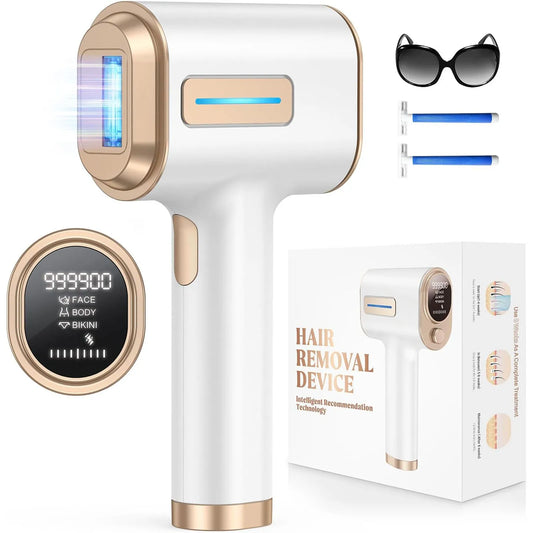 Depilador IPL Laser 9 Níveis 999.900 Flashes - Luz Pulsada Permanente Indolor Casa