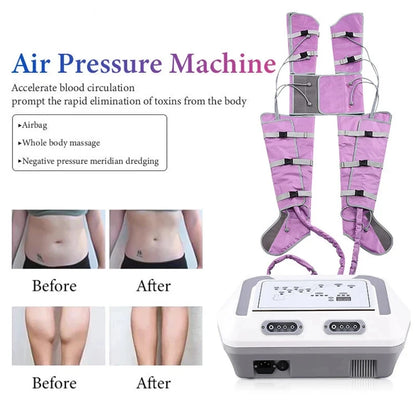 Máquina Pressoterapia Profissional 2024 - Massagem Linfática Braços Pernas Cintura Compressão Ar