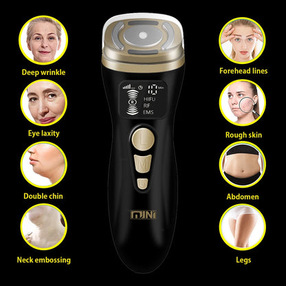 HIFU 2.0 Mini Preto - Ultrassom RF EMS Microcorrente Lifting Facial e Firmeza