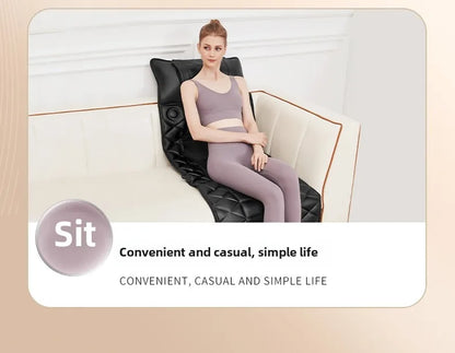 Upgrade Large Area Vibration Airbag Swing Heated Neck Massager Full Body Massage Mat Mattress Traction Lumbar with Remote Contro