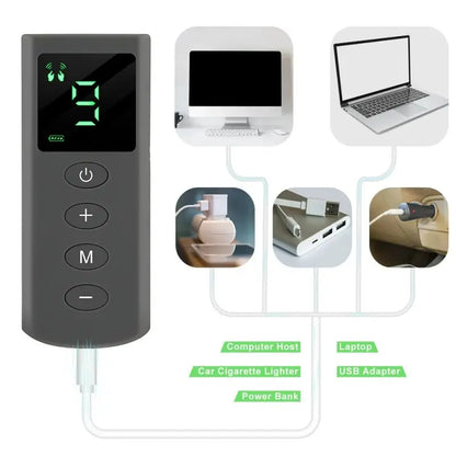 Máquina EMS TENS 4 Modos - Estimulador Muscular 9 Intensidades Acupuntura Massagem Digital