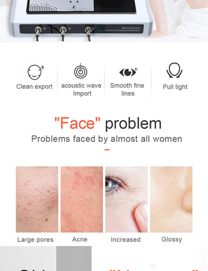Máquina de Ultrassom 1 MHz para Casa - Terapia Facial e Corporal Anti-Envelhecimento 2024