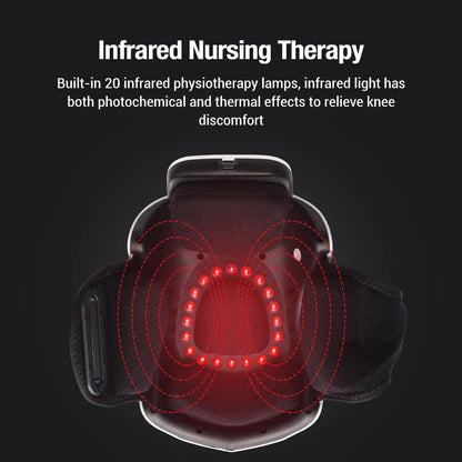 Massageador Inteligente Joelho com Compressão Térmica - Alívio Dores Articulares Laser Infravermelho