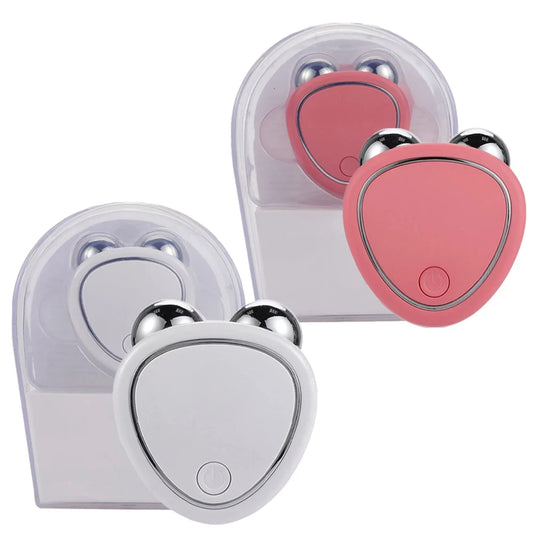Máquina de Lifting Facial - Massageador Facial com Microcorrente e Rolo para Rejuvenescimento e Beleza