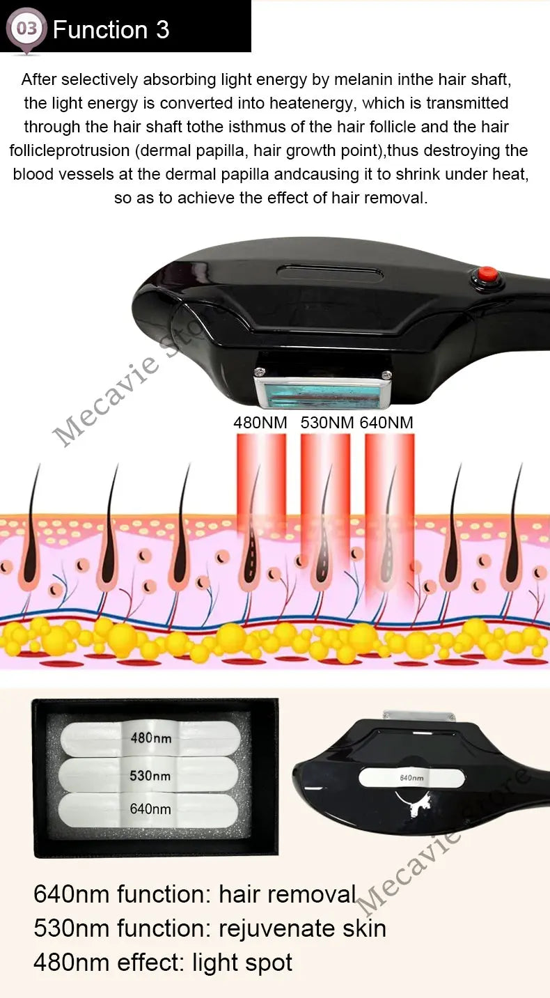 Máquina Laser 4 em 1 - Diodo Pico 808nm Peeling Carbono RF IPL Remoção Tatuagens
