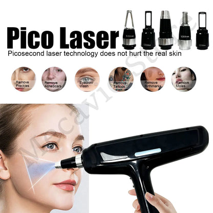 Máquina Laser 4 em 1 - Diodo Pico 808nm Peeling Carbono RF IPL Remoção Tatuagens