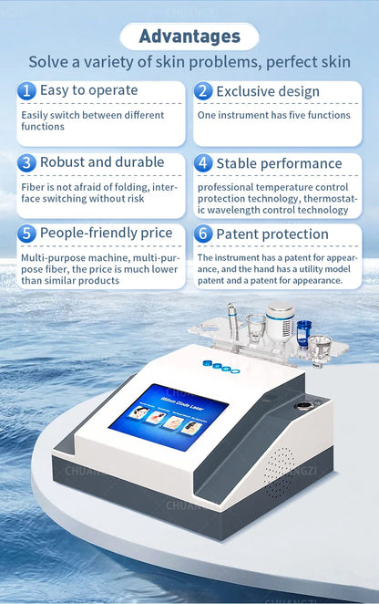 980nm diode laser nail fungus removal spider vein removal physical therapy and Lipolaser reduce cellulase