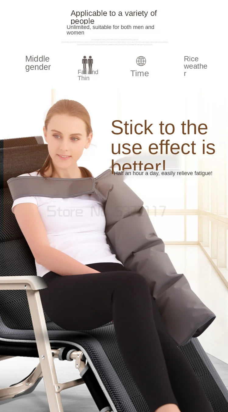 Massageador Portátil de Drenagem Linfática - Máquina de Pressoterapia Detox com Terapia de Pressão de Ar