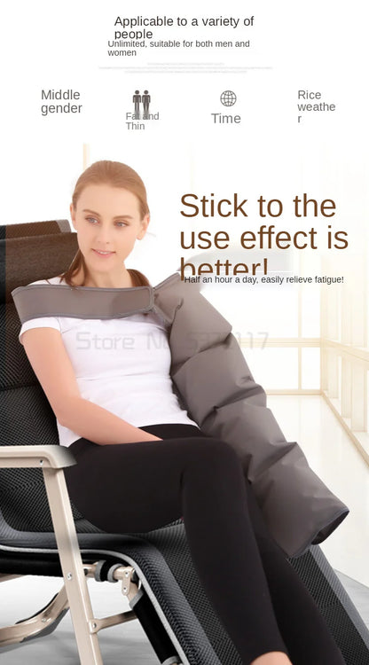 Massageador Portátil de Drenagem Linfática - Máquina de Pressoterapia Detox com Terapia de Pressão de Ar
