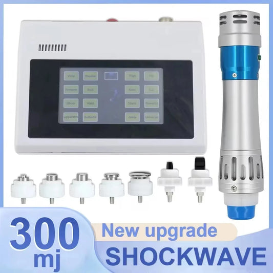 Máquina Terapia Ondas Choque 300mj Profissional - 7 Cabeças Fisioterapia Alívio Dor Relaxamento