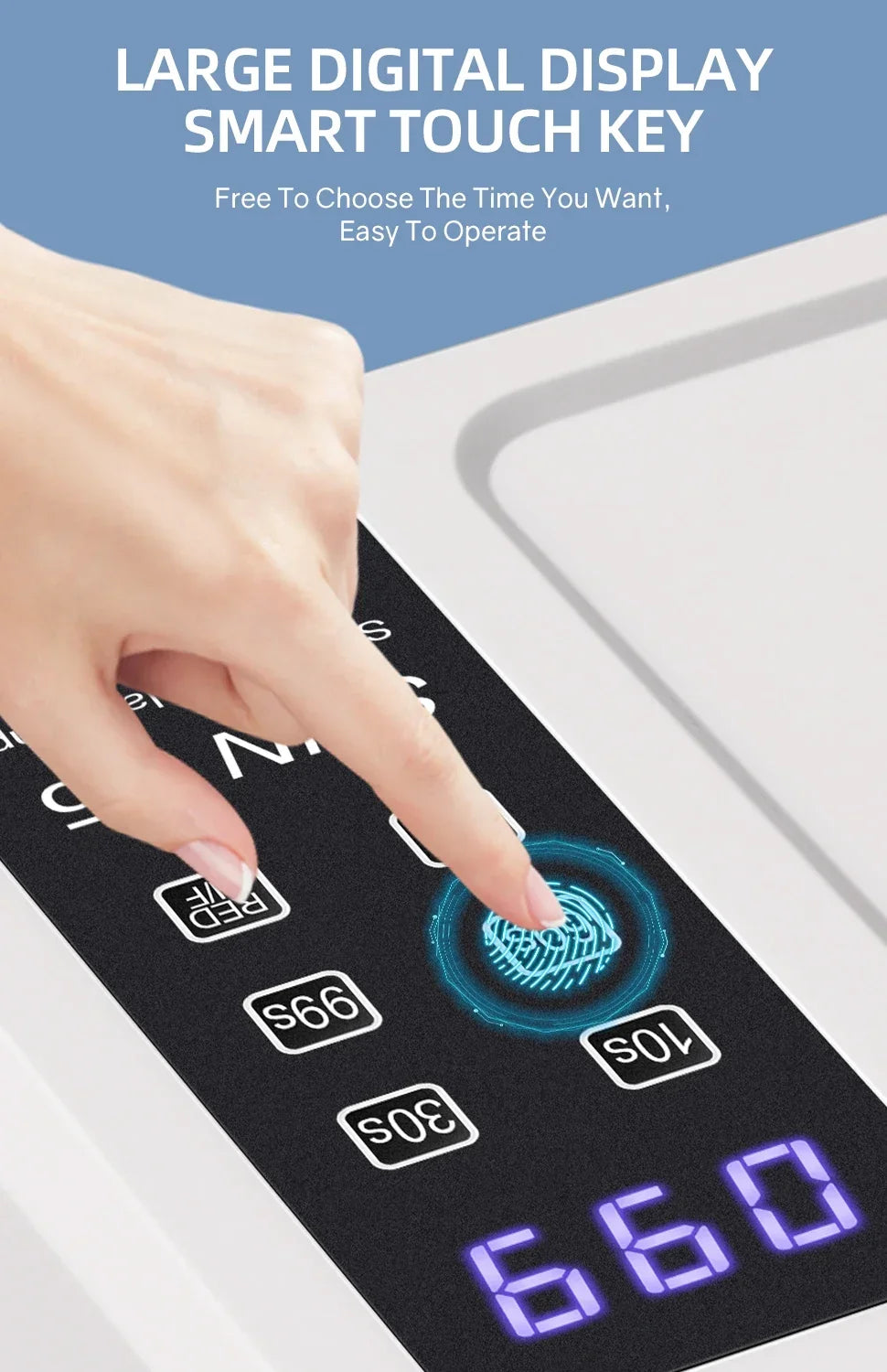 140 Contas Lâmpada Profissional UV LED para Unhas 480W Lâmpada de Cura Rápida de Verniz Gel com Tela de Display LCD Sensor Inteligente
