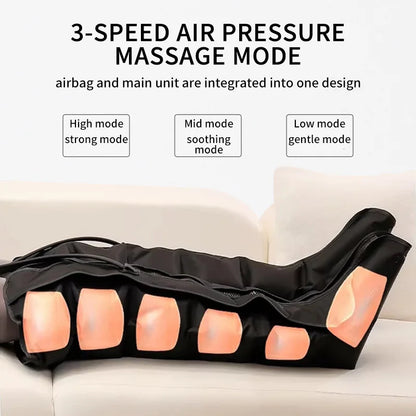 Botas Pressoterapia Pernas com Controlo Remoto - Massagem Compressão Pneumática Relaxamento Profundo