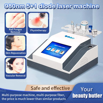 980nm diode laser nail fungus removal spider vein removal physical therapy and Lipolaser reduce cellulase