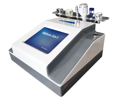 Newest 6 in 1 980nm Diode Laser Therapy Machine Vascular Removal Spider Vein Removal Machine Nail Fungus Laser Onychomycosis
