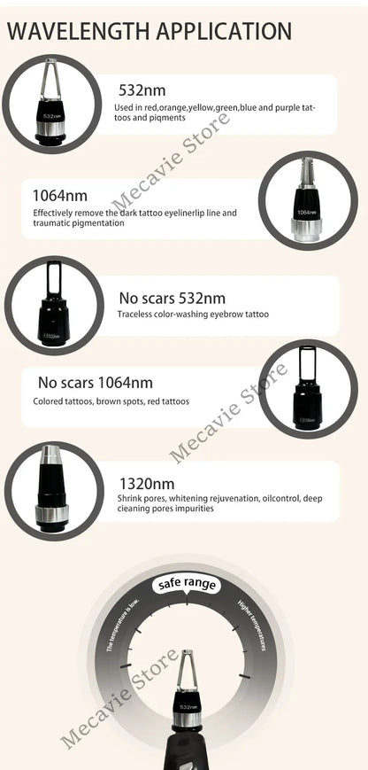 Máquina Laser 4 em 1 - Diodo Pico 808nm Peeling Carbono RF IPL Remoção Tatuagens