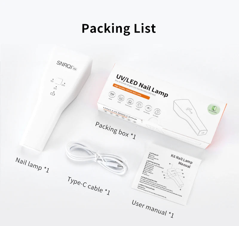 Lâmpada de Mão para Unhas Lâmpada UV LED para Unhas Sem Fio Mini Lâmpada para Unhas UV Led Secador de Verniz Gel para Unhas Lâmpada LED Portátil para Unhas