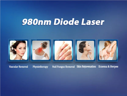5 In 1 980nm Diode Laser Machine Nail Fungus Treatment Spider Veins Vascular Removal Skin Rejuvenation Beauty Device