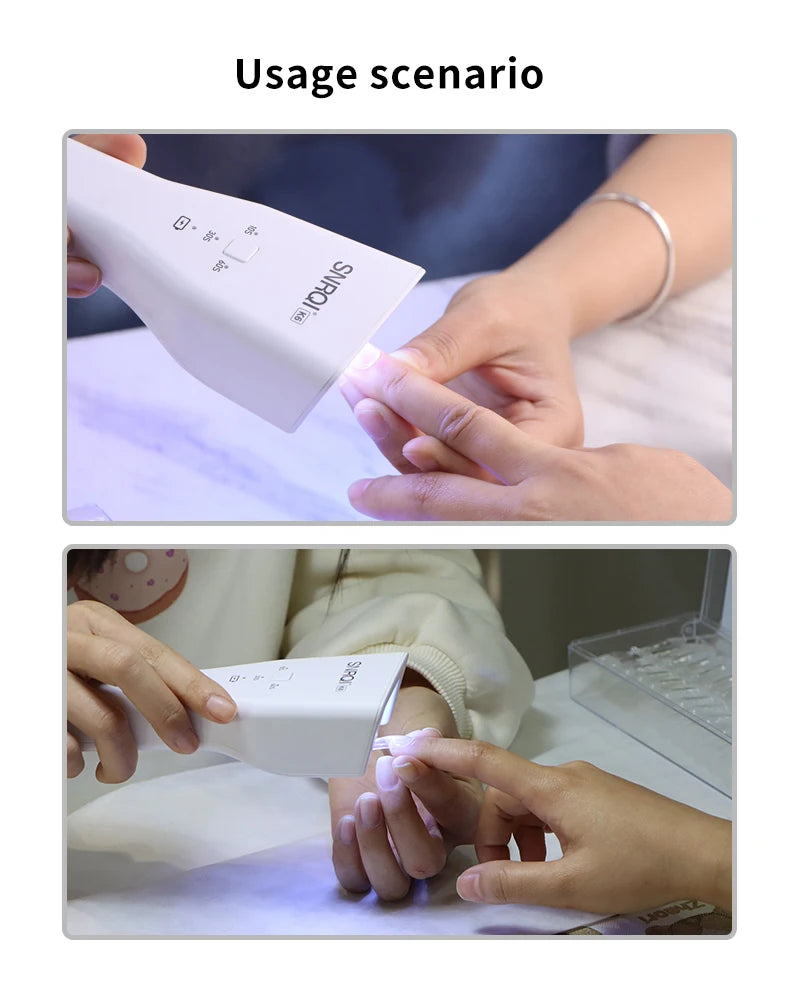 Lâmpada de Mão para Unhas Lâmpada UV LED para Unhas Sem Fio Mini Lâmpada para Unhas UV Led Secador de Verniz Gel para Unhas Lâmpada LED Portátil para Unhas