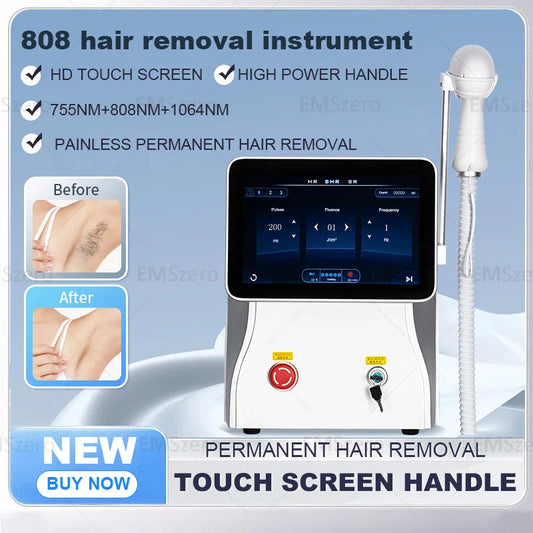Máquina Laser Diodo Profissional 808nm/755nm/1064nm - Depilação Permanente Indolor Segura Eficaz