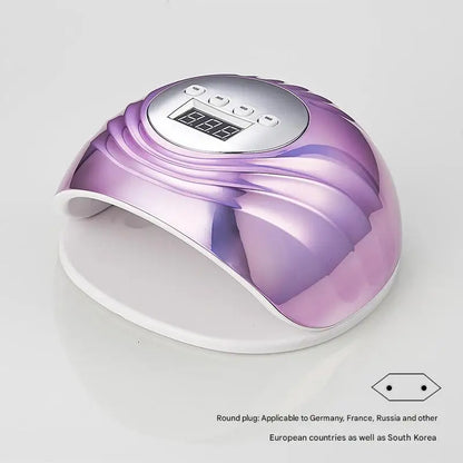 Lâmpada para Unhas 86W UV LED Luz Vermelha com Sensor Inteligente - Secador Portátil de Cura Rápida de Verniz Gel para Uso Doméstico e Salão
