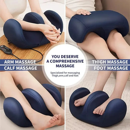 Massageador Elétrico Pés e Pernas - Terapia Aquecimento Shiatsu Compressão Quente Relaxamento