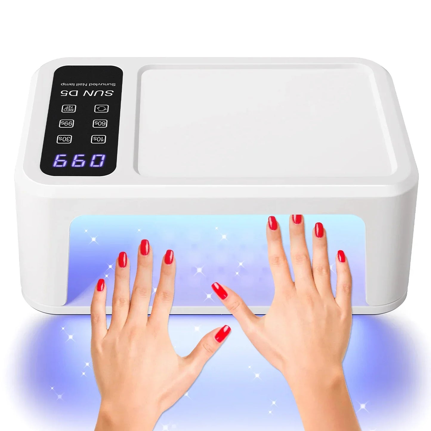 140 Contas Lâmpada Profissional UV LED para Unhas 480W Lâmpada de Cura Rápida de Verniz Gel com Tela de Display LCD Sensor Inteligente