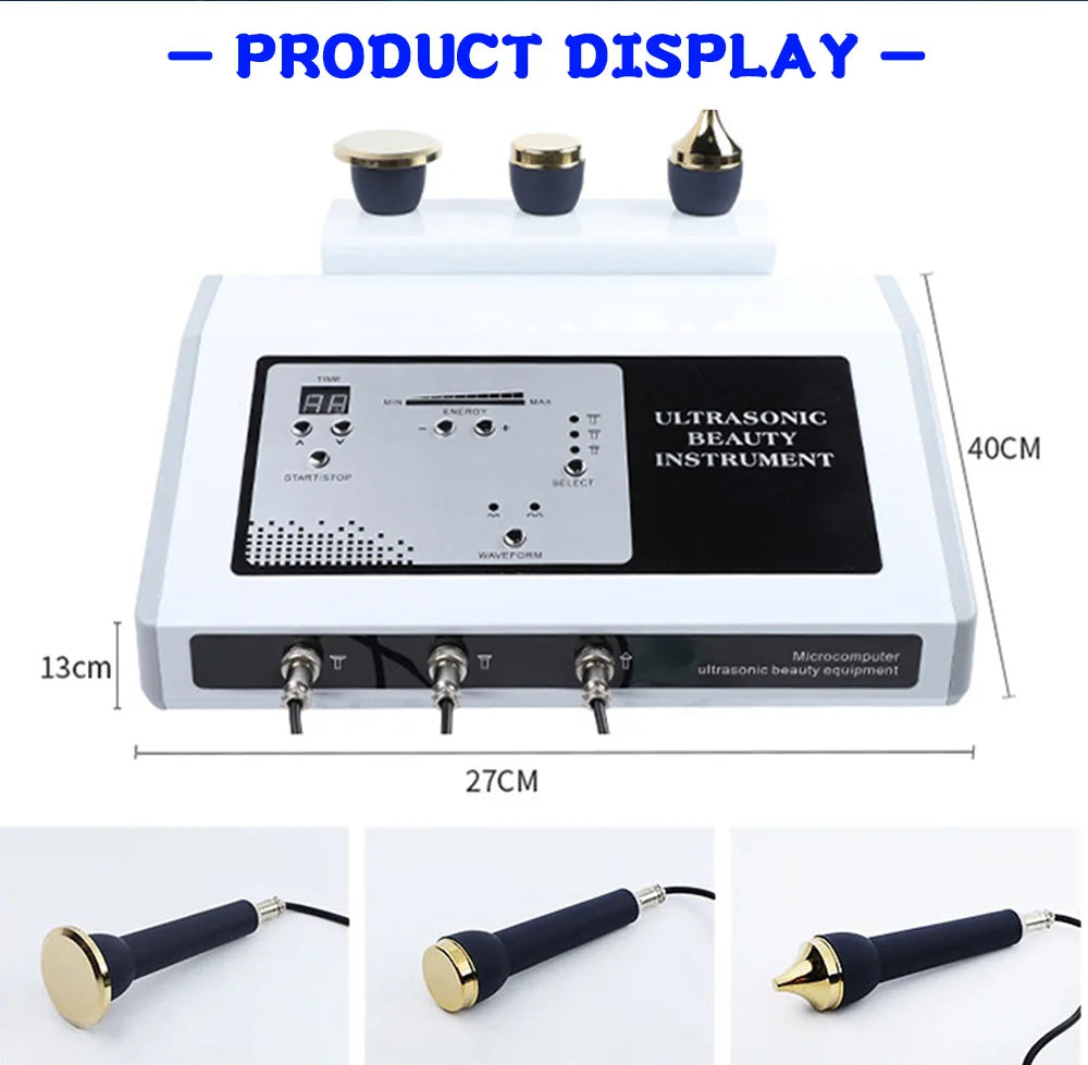 Máquina de Ultrassom 1 MHz para Casa - Terapia Facial e Corporal Anti-Envelhecimento 2024