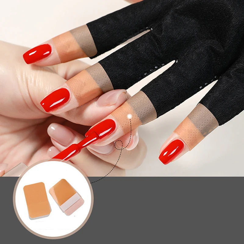 1 Par Luvas de Proteção Anti Radiação UV Lâmpada LED Luva de Proteção UV para Unhas Arte de Unhas Gel Luz Secadora de Unhas Equipamento de Arte de Unhas