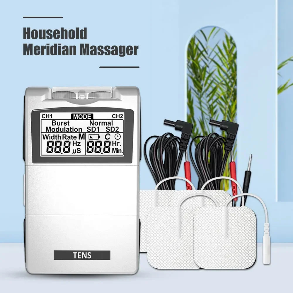 Máquina EMS TENS - Estimulador Terapia Muscular Elétrica Fisioterapia Massagem Costas Pescoço