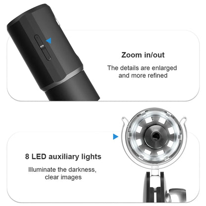Dermatoscópio Wireless Analisador Pele Couro Cabeludo - Máquina Análise Facial Corporal Microscópio Eletrônico Profissional
