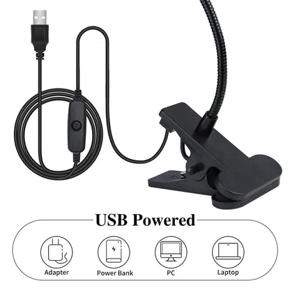 Lâmpada de Cura de Gel UV para Unhas 5W, Luz UV LED com Clipe e Tubo Flexível, Secador de Unhas para Verniz Gel