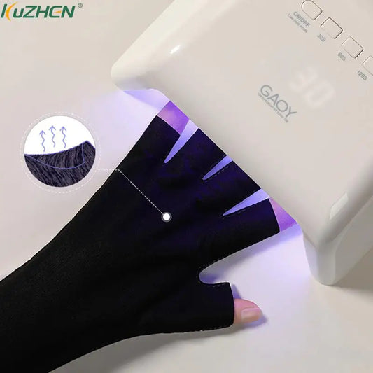 1 Par Luvas de Proteção Anti Radiação UV Lâmpada LED Luva de Proteção UV para Unhas Arte de Unhas Gel Luz Secadora de Unhas Equipamento de Arte de Unhas
