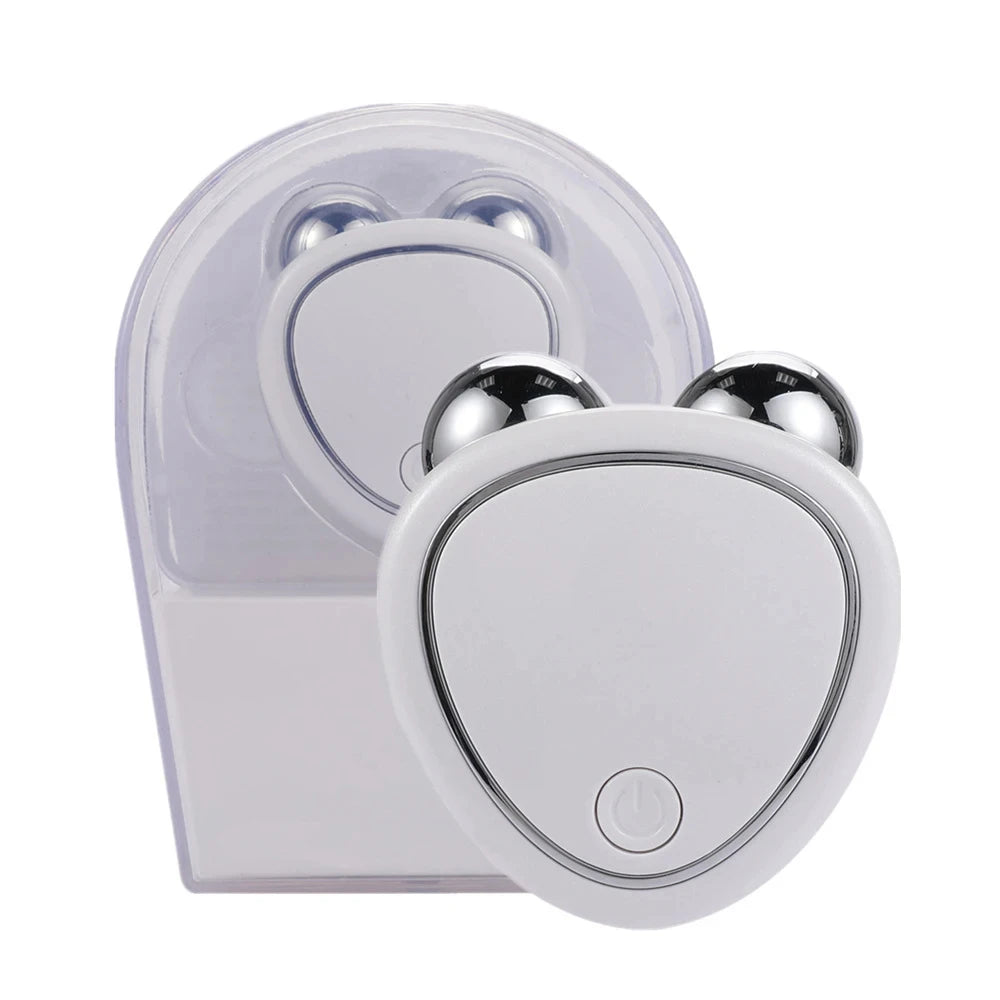 Máquina de Lifting Facial - Massageador Facial com Microcorrente e Rolo para Rejuvenescimento e Beleza
