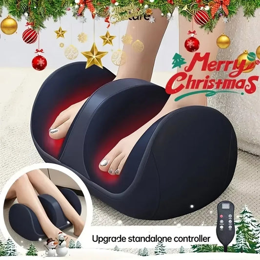 Massageador Elétrico Pés e Pernas - Terapia Aquecimento Shiatsu Compressão Quente Relaxamento