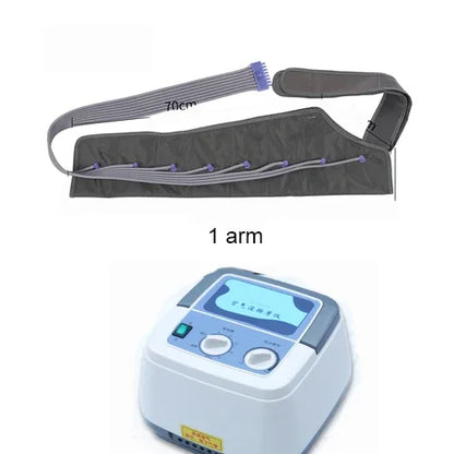 Massageador de Pressoterapia com 8 Airbags - Compressão de Ar para Pernas e Pés com Vibração e Terapia Infravermelha