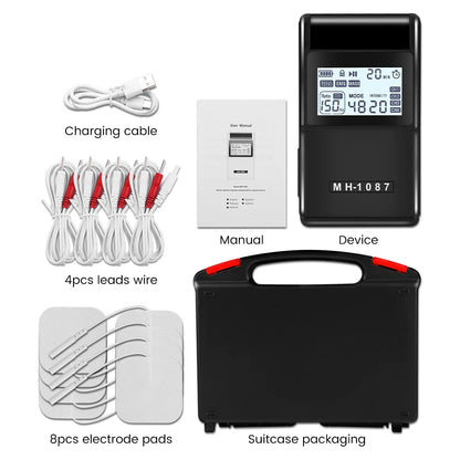 Máquina EMS TENS - Estimulador Terapia Muscular Elétrica Fisioterapia Massagem Costas Pescoço